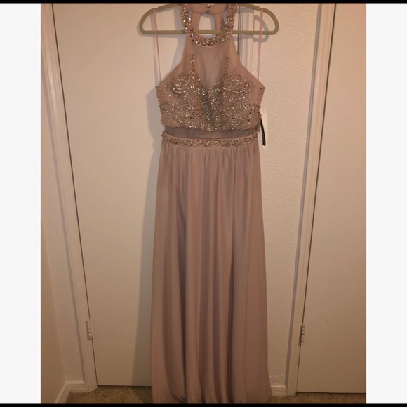 Sequin Hearts Beaded Lace Prom Dress - Picture 1 of 8